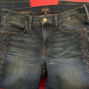 NYDJ Embroidered Jean Capris